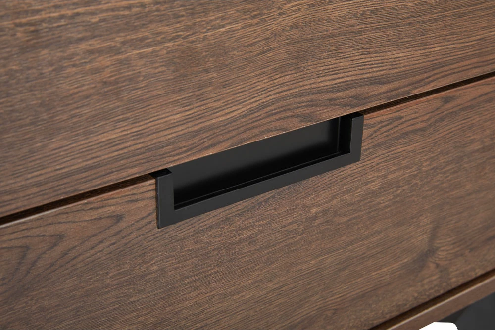 Komodinë Nuez me 2 sirtarë, ngjyrë arre, 58x39x55