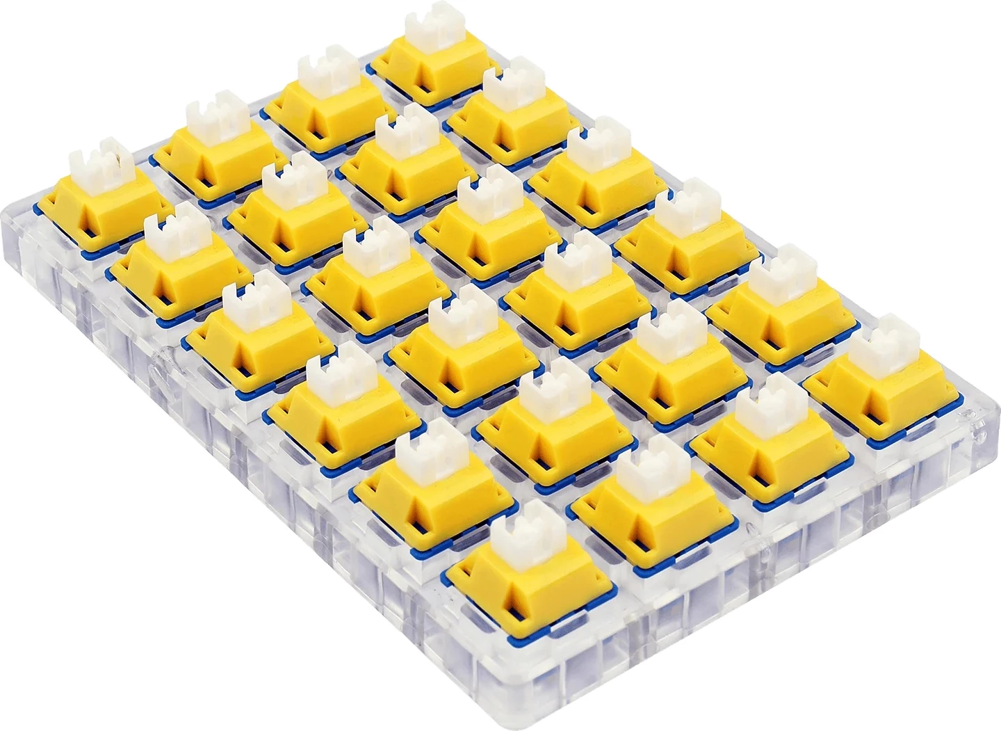 Switch-a mekanikë Redragon Bullet-B A113, tactile (ekuivalent MX Blue), paketë 24 copë, blu/verdhë
