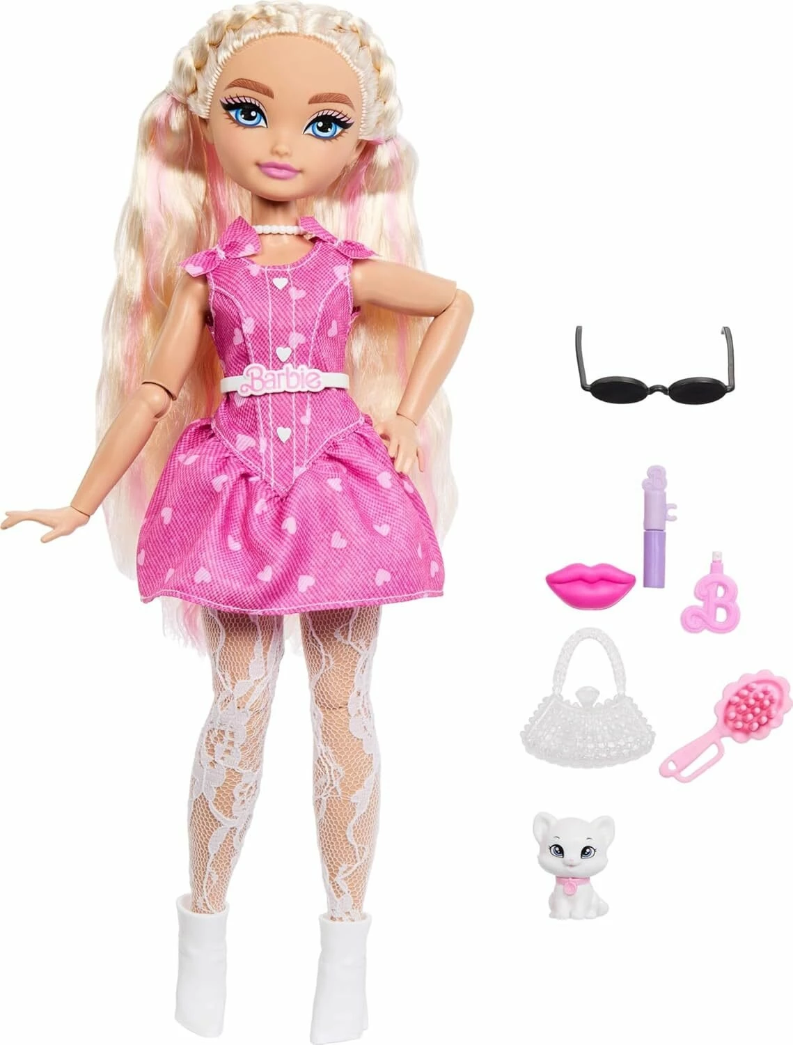 Kukull Mattel Barbie Dream Besties Malibu JKP50, rozë, set me 7 aksesorë