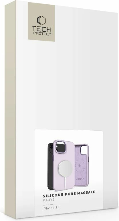Mbështjellës Tech-Protect Silicone Pure MagSafe për iPhone 15, Violet