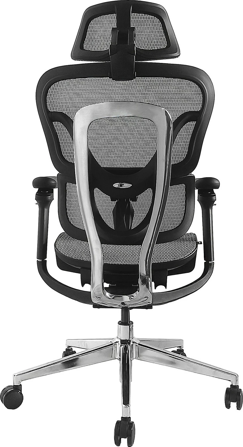Karrige zyre ergonomike EQUIP, me mbështetëse koke, mbështetëse krahësh 3D, mesh, 150 kg, gri