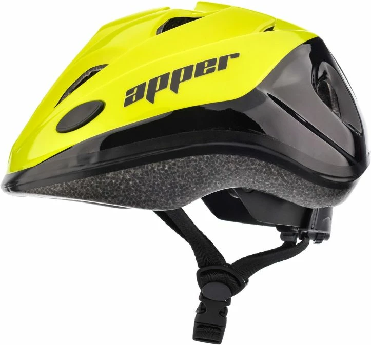 Helmetë biçiklete për fëmijë Meteor, e verdhë