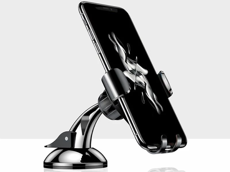 Mbajtëse telefoni për veturë Baseus Gravity Osculum SUYL-XP01, 4.0–6.7\", montim xham/panel, rrotullim 360°, e zezë