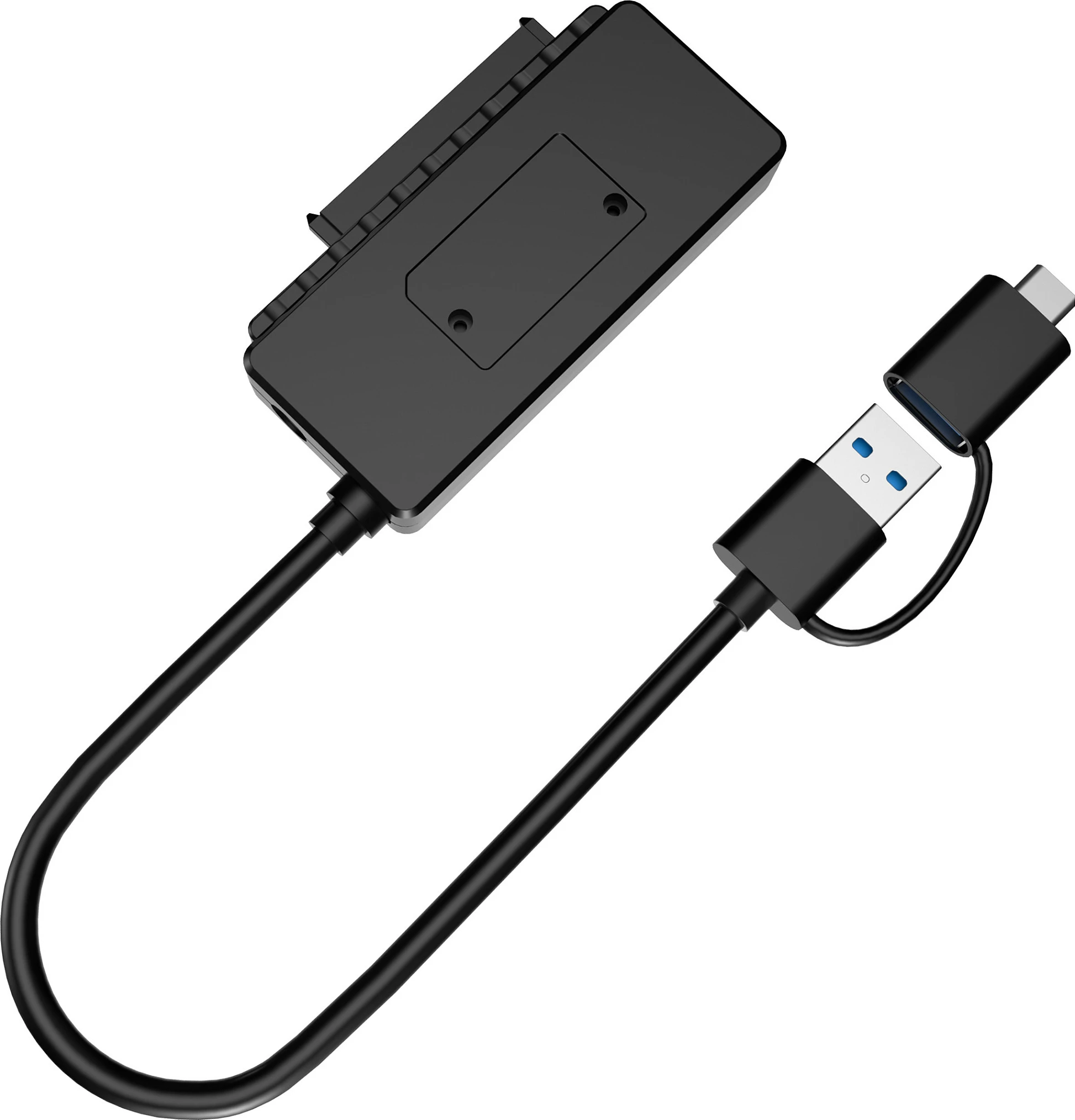 Adapter USB-A/USB-C 3.0 në SATA 22-pin Conceptronic, 6 Gbit/s, me adapter rryme, i zi