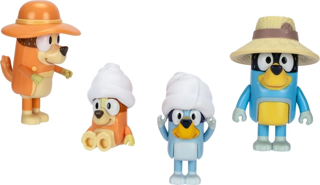 Set figurina Bluey Family Trip, Tm Toys, BLU17654, plastikë, 4 copë