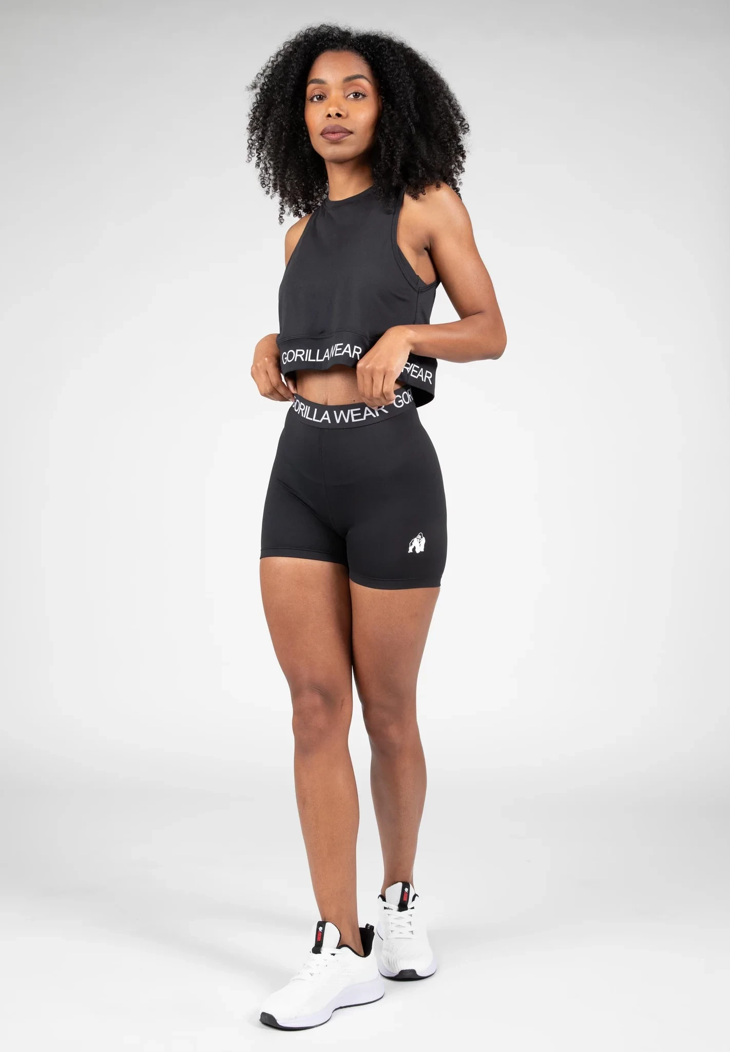 Colby Cropped Tank Top - Black