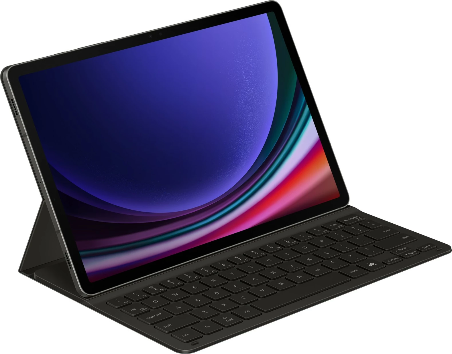 Mbështjellës tastierë Samsung EF-DX720, QWERTZ, Galaxy Tab S9, Galaxy Tab S9 FE, e zezë