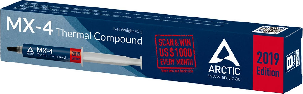 Pasta termale ARCTIC MX-4, 45 g, 8.5 W/m·K, Blu, Bardhë