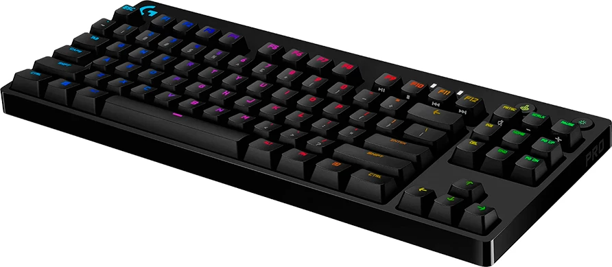 Tastierë gaming mekanike Logitech G Pro TKL, USB me kabllo, GX Blue clicky, US INT'L layout, e zezë 3