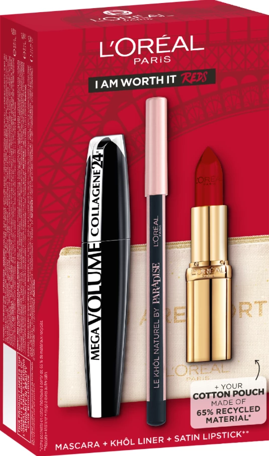 Set L'Oréal Paris I Am Worth It Red