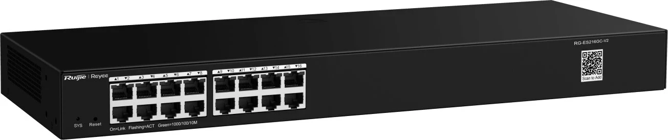 Switch Ruijie RG-ES216GC-V2, 16 porta Gigabit, i zi