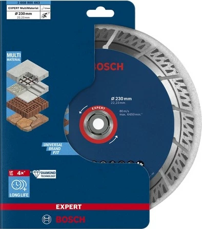 Disk prerës diamant Bosch EXPERT Multi Material 150mm, 22.23mm