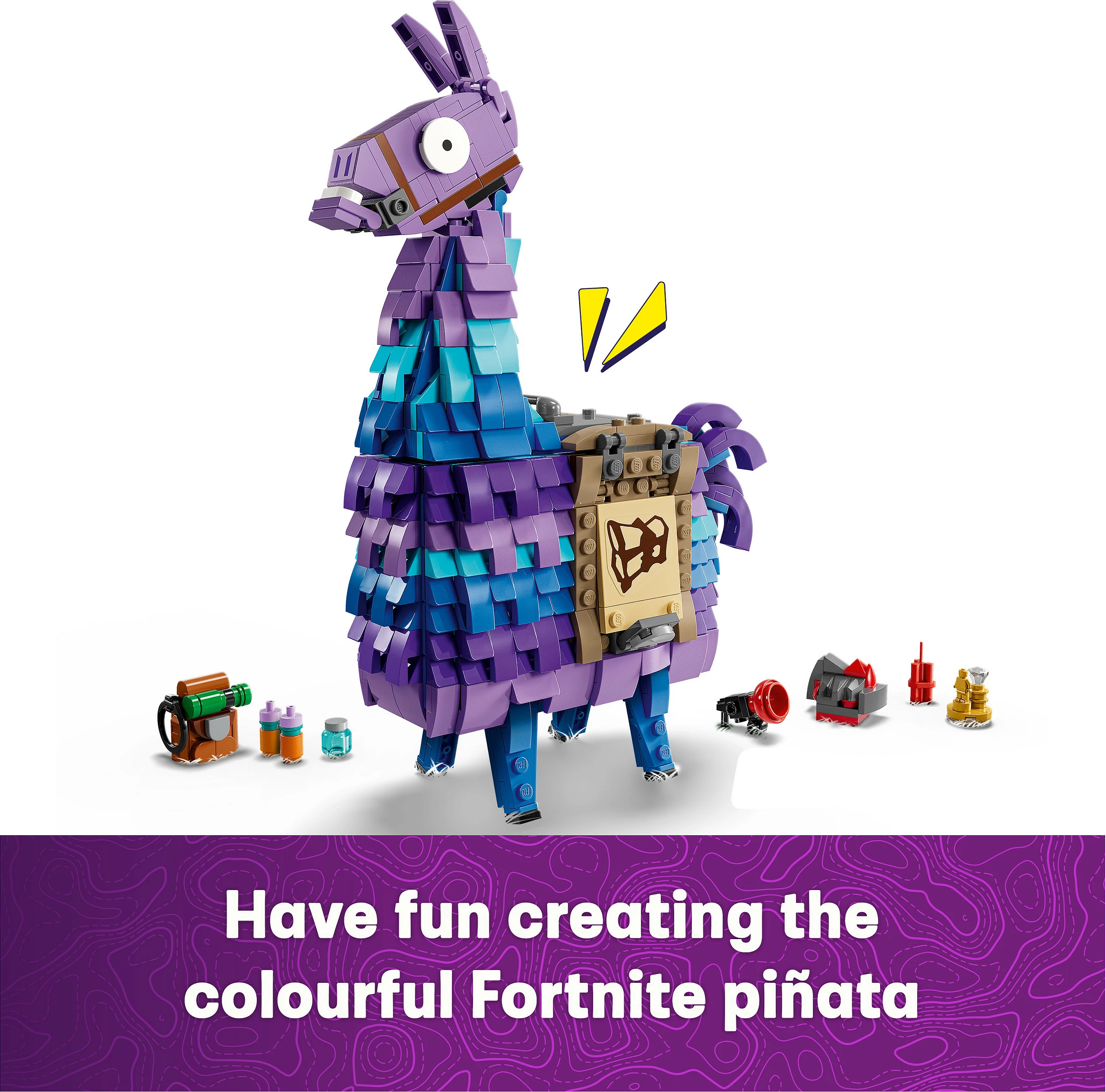 Set ndërtimi LEGO Fortnite Supply Llama 77071, 691 pjesë, shumëngjyrësh