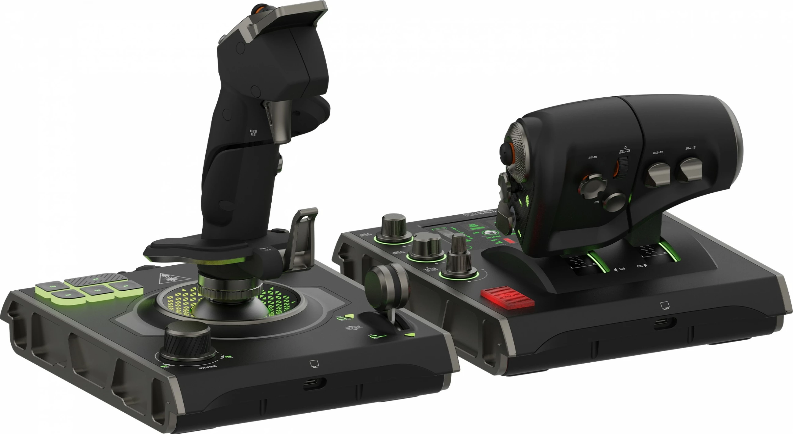Joystick Turtle Beach VelocityOne Flightstick, PC, me ekran OLED, me kabllo, i zi