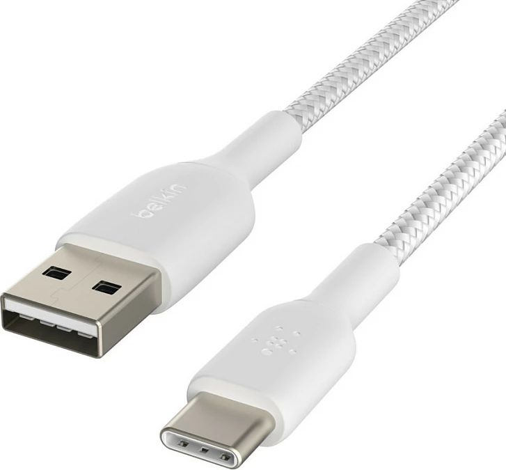 Kabëll Belkin BoostCharge, 2 m, USB A në USB C, Bardhë