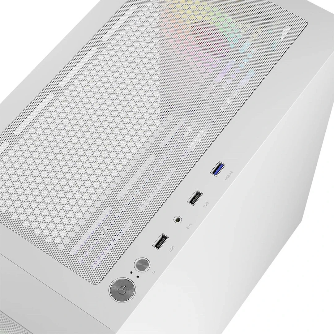 Kasë LOGIC PORTOS ARGB MINI USB 3.0, e bardhë