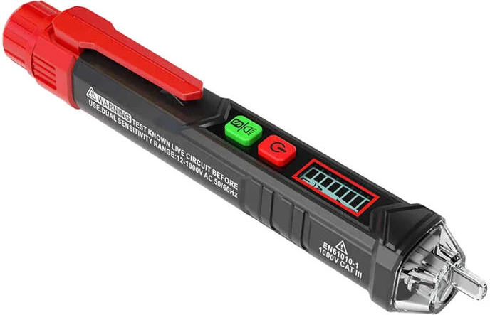 Detektor tensioni dhe faze Habotest HT100P, pa kontakt, me ekran LCD dhe dritë LED