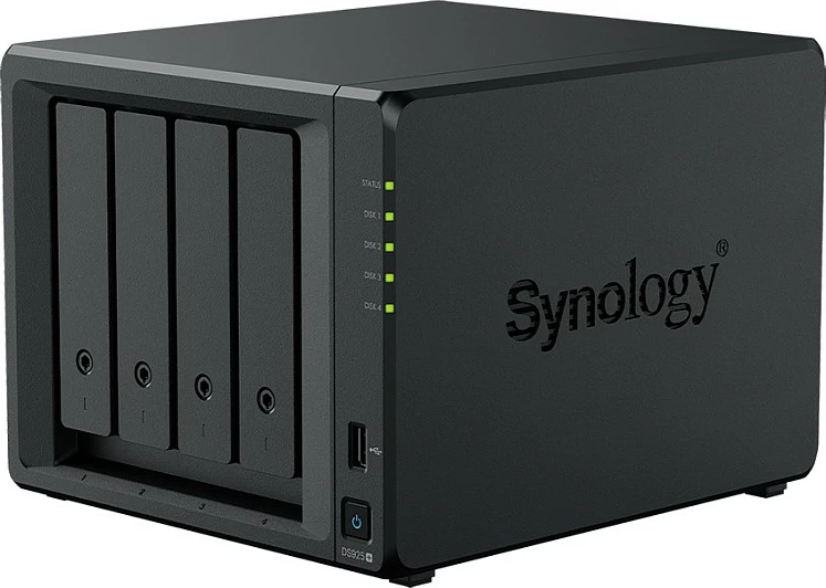 NAS Synology DS925+ 4GB RAM, 4-bay, e zezë