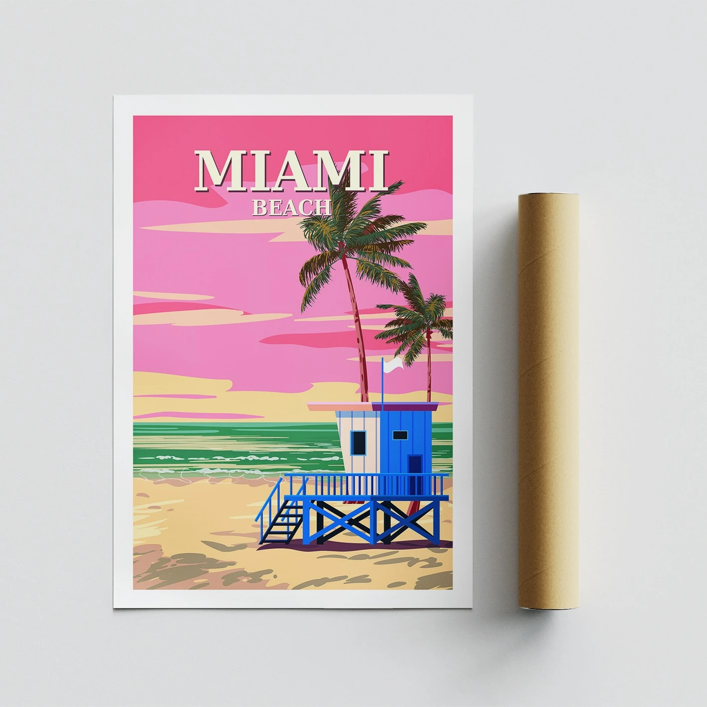 Poster A4, Miami - 2016, shumëngjyrësh
