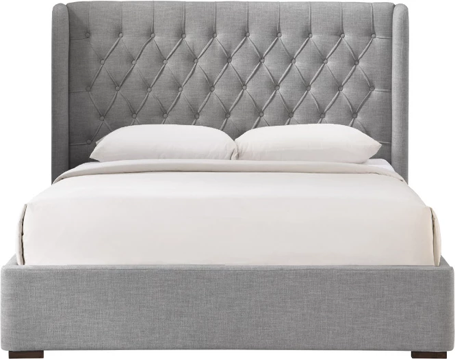 Krevat Duchess, për dyshek 160x200cm, ngjyrë gri guri, 220.5x181x135