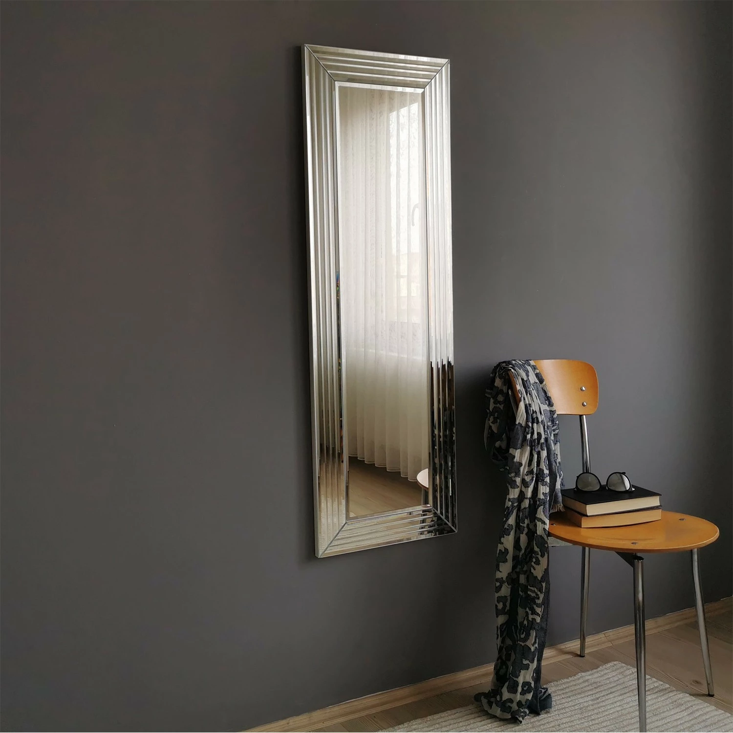 Pasqyrë Hanah Home, A301D, ngjyrë argjendi, 40x120cm