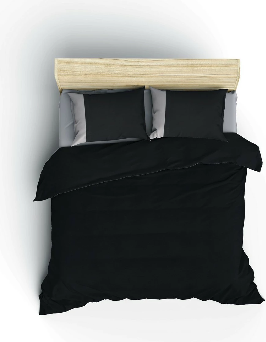 Set mbulesë për jorgan king size, ngjyrë e zezë dhe gri, L'essentiel
