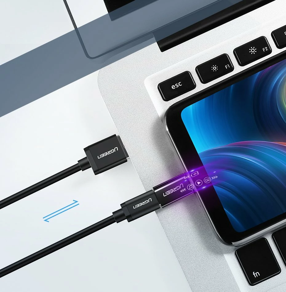 Adapter Ugreen micro USB në USB Type-C, i zi