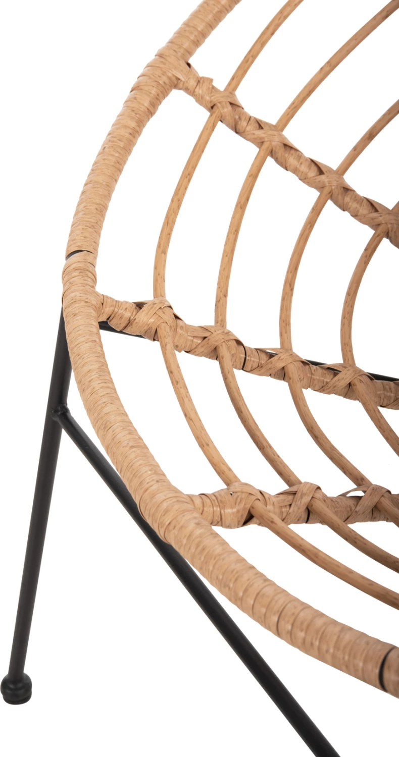 Karrige ALLEGRA lloj foleje, FH5458.11, metal i zi, thurje beix, 73x78x88H cm