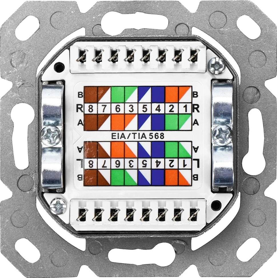 Prizë rrjeti DIGITUS DN-9006-N, CAT 6, 2xRJ-45, e bardhë
