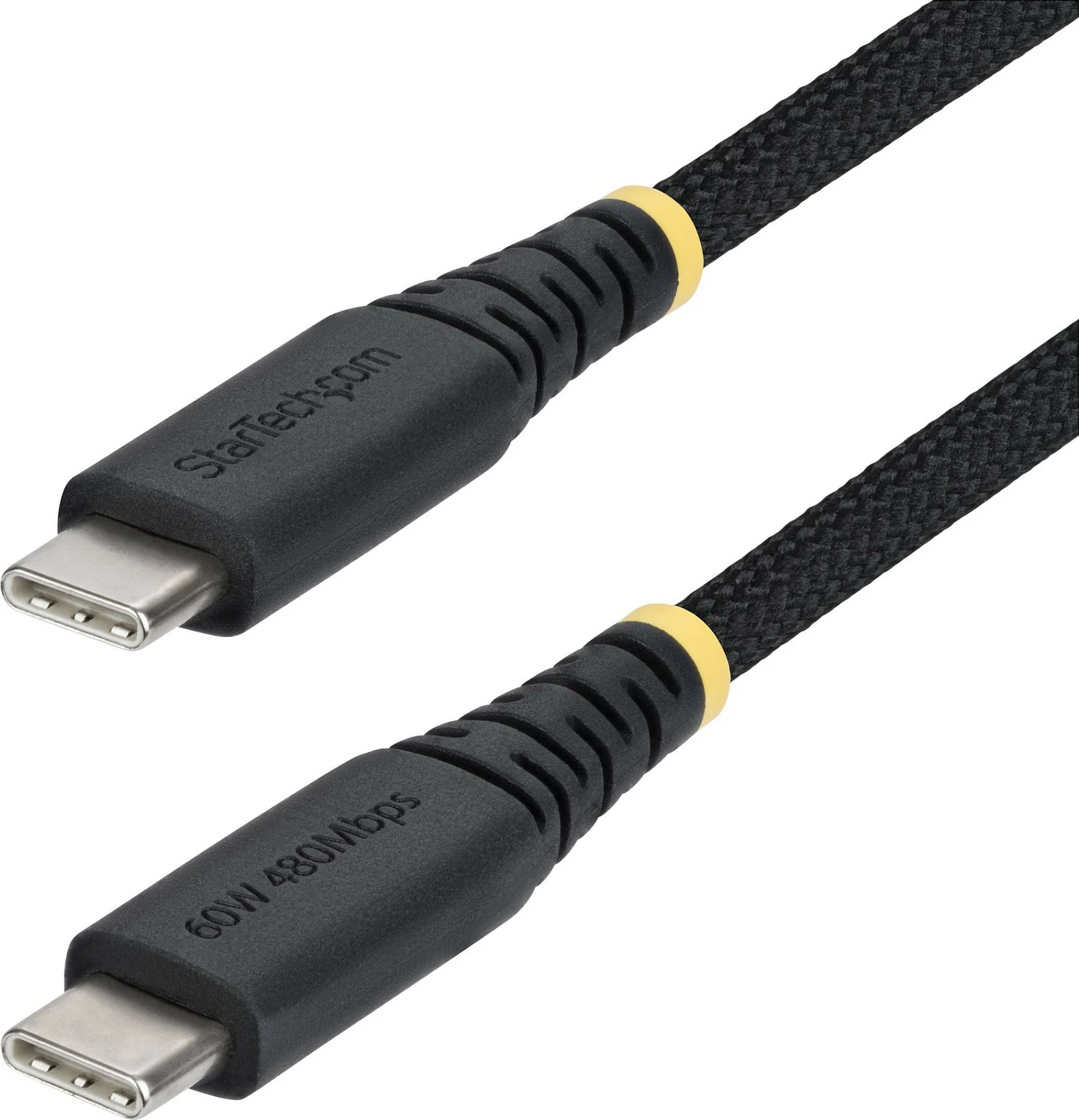 Kabllo USB-C StarTech 3m, USB-C në USB-C, 60W PD 3A, USB 2.0, e zezë