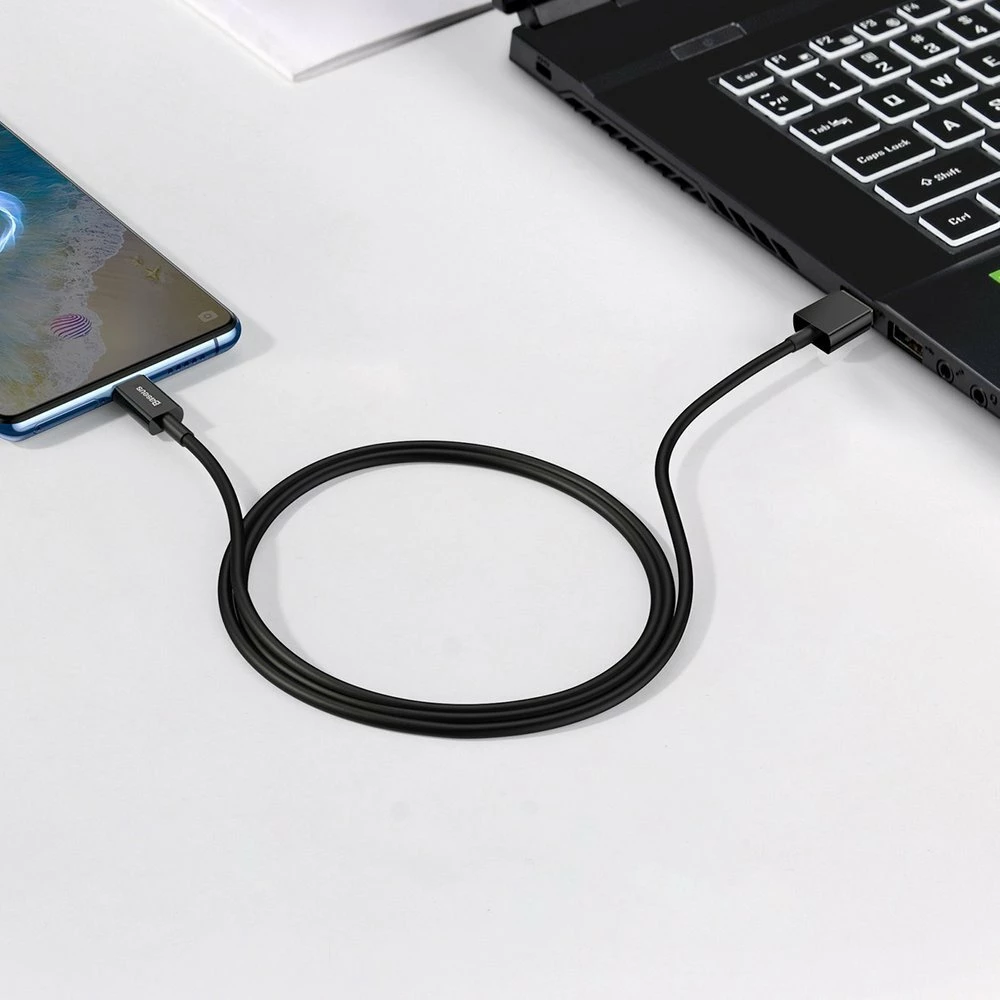 Kabllo Baseus Superior CAMYS-01, USB-A në micro USB, 1m, 2A, e zezë