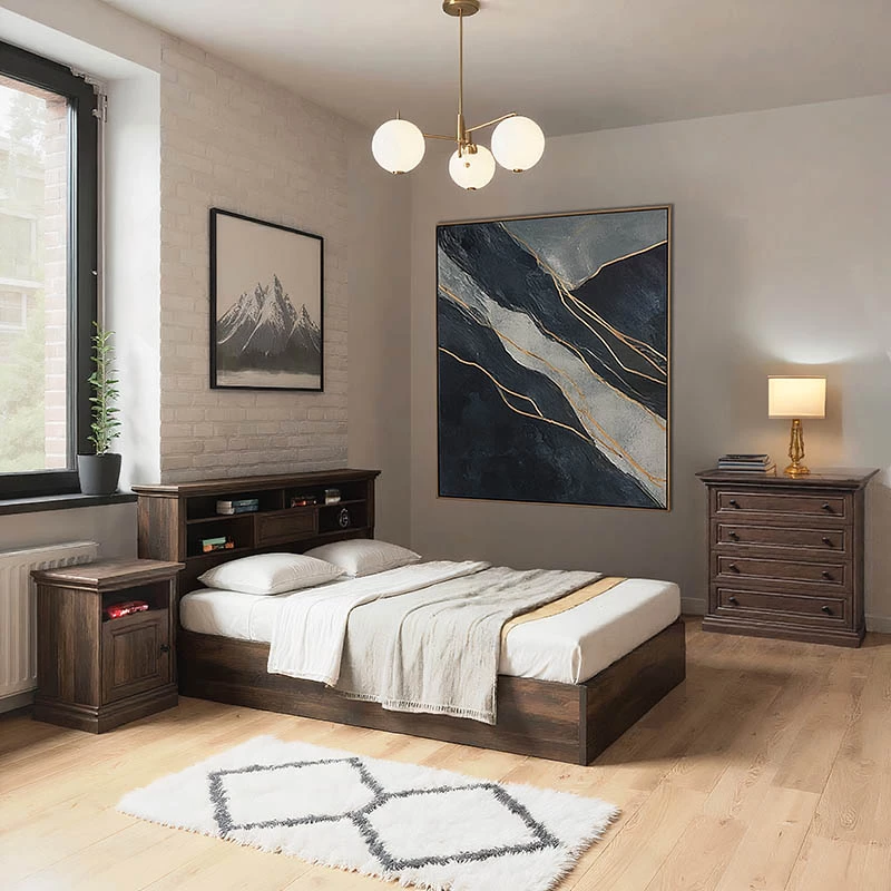 Set dhome gjumi Mozart, 3 pjesë, 160x200cm, ngjyrë arre