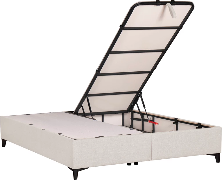 Baza krevati me hapësirë për depo, ngjyrë e bardhë e zbehtë, 160x200cm, 16-950