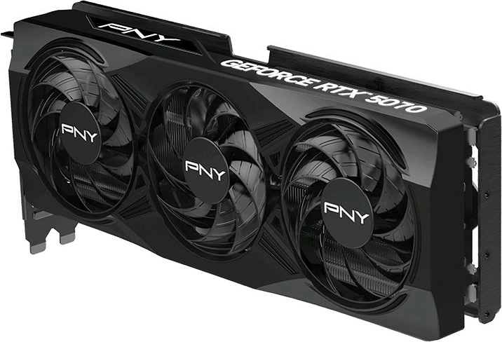 Kartelë grafike PNY GeForce RTX 5070, 12GB, GDDR7, 3x ventilatorë, e zezë
