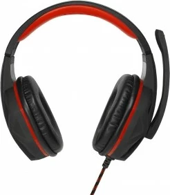 Kufje gaming ART HERO me mikrofon, USB, të zeza/kuqe