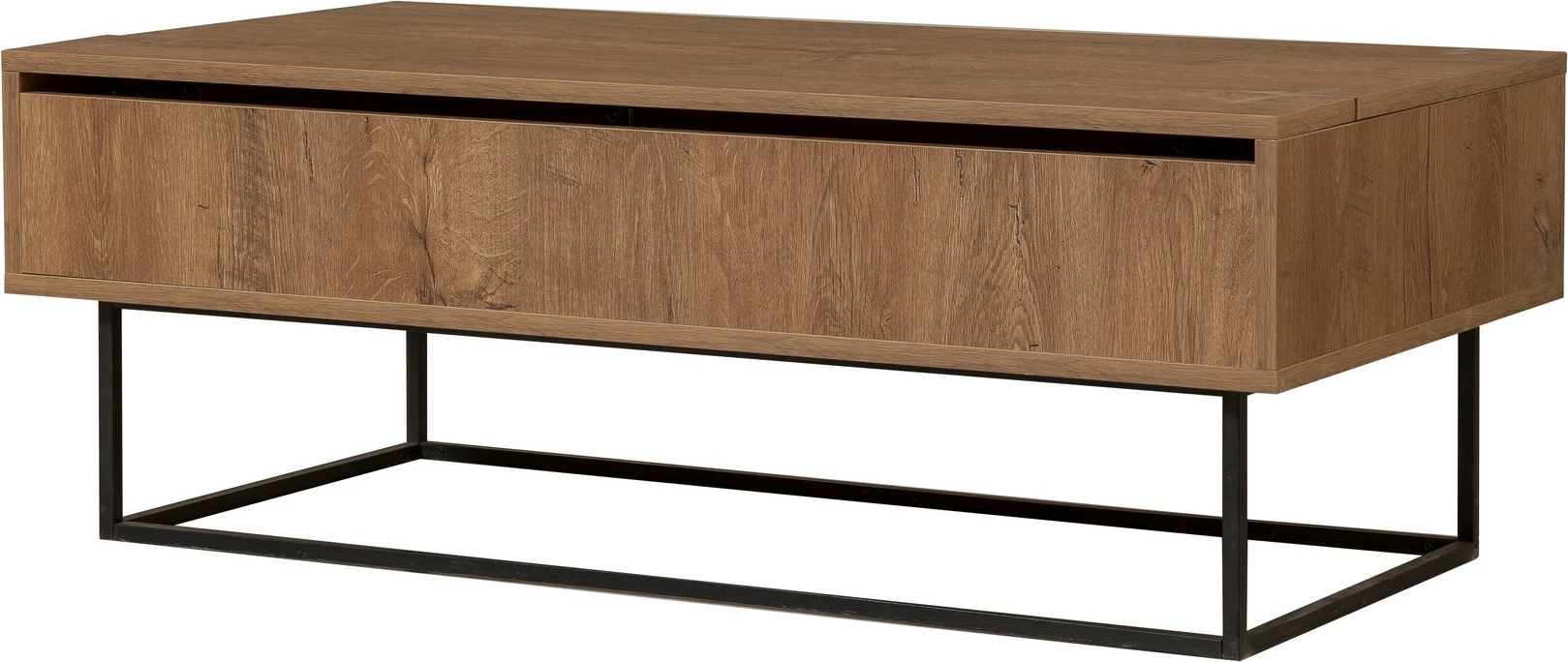 Set mobiljesh për dhomë dite, ngjyrë arre dhe e zezë, Skye Decor, Laxus Takım 17