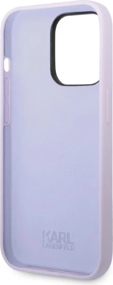 Mbështjellës Karl Lagerfeld KLHCP14XSNIKBCU Silicone Ikonik Karl për iPhone 14 Pro Max 6.7", hardcase silikon, vjollcë