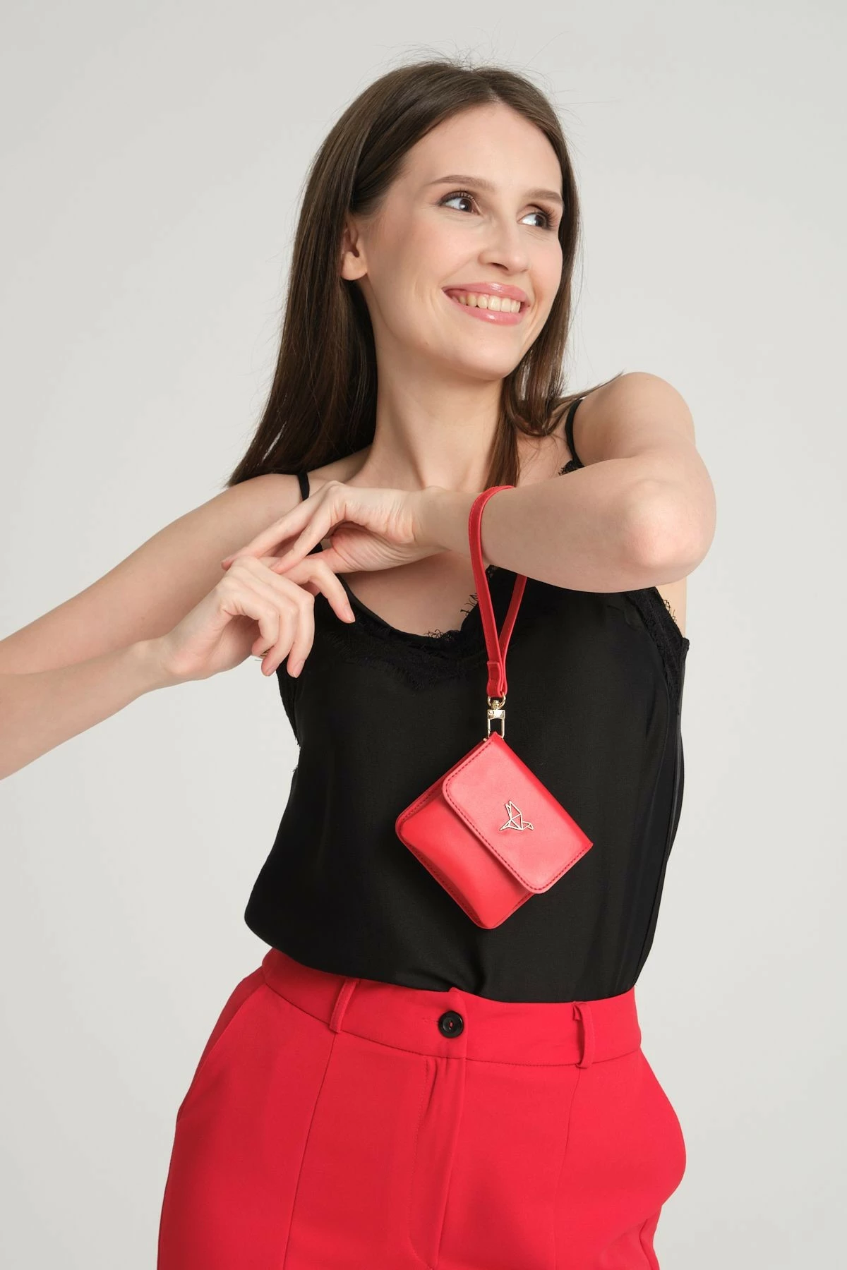 Portofol për gra, ngjyrë e kuqe, Zoozie Bags, Mini Best