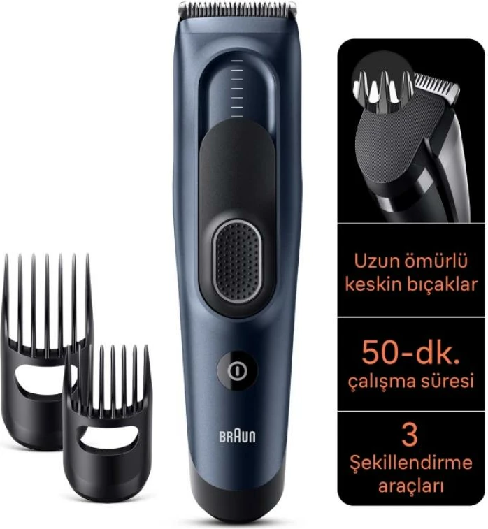 Makinë qethëse Braun HC5350, 1-42 mm, USB, 40 min, blu