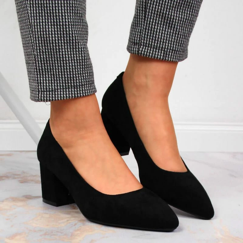 Këpucë me taka të larta Sergio Leone për femra, të zeza