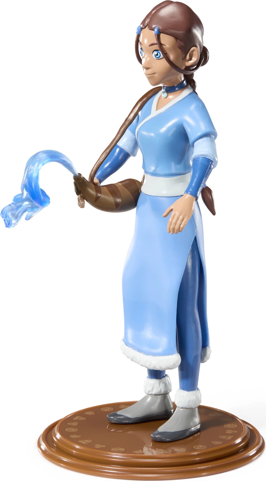 Figurinë koleksionuese Noble Collection Bendyfigs Katara 18 cm, blu, me stand