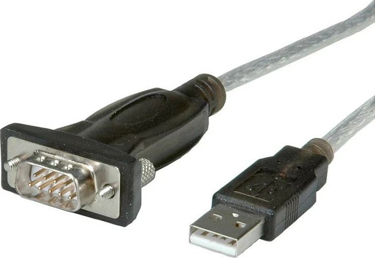 Kabllo adapter ROLINE 12.02.1163, USB-A në DB-9 (RS-232), 1.8 m, gri