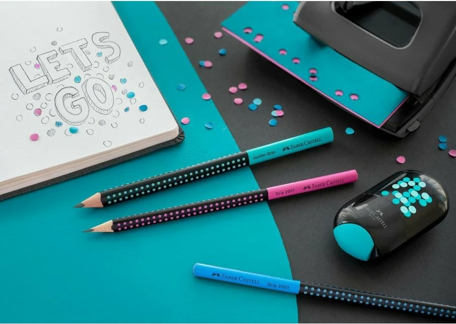 Laps Faber-Castell 517010 HB, gjashtëkëndësh, zi/blu