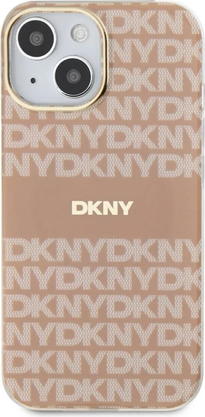 Mbështjellës DKNY IML Mono & Stripe MagSafe për iPhone 15/14/13, Rozë
