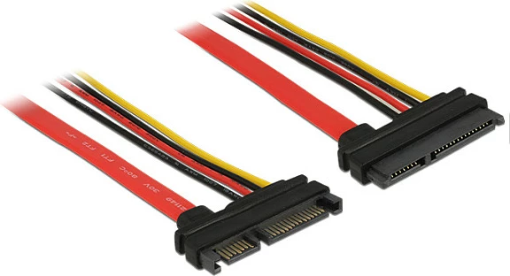 Kabllo zgjatëse SATA DeLOCK 83804, 1m, SATA 22-pin, 6 Gbit/s, e zezë/kuqe/verdhe
