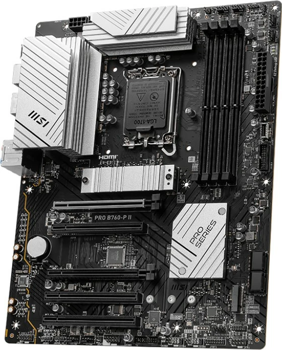 Pllakë amë MSI PRO B760-P II, Intel, LGA 1700, DDR5-SDRAM, 256 GB