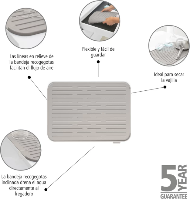 Tapet silikoni për tharje enësh Brabantia 230042, gri