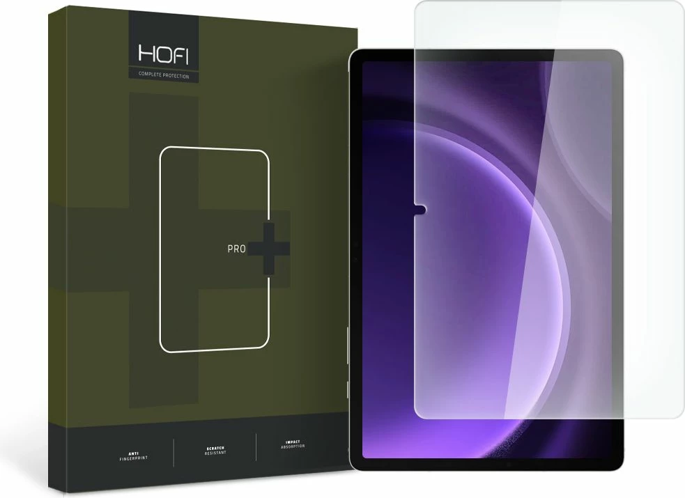 Mbrojtës ekrani xhami i temperuar, Tech-Protect Hofi Glass Pro+, për Samsung Galaxy Tab S9 FE 10.9" X510/X516B, 0.26 mm 9H, kornizë e zezë