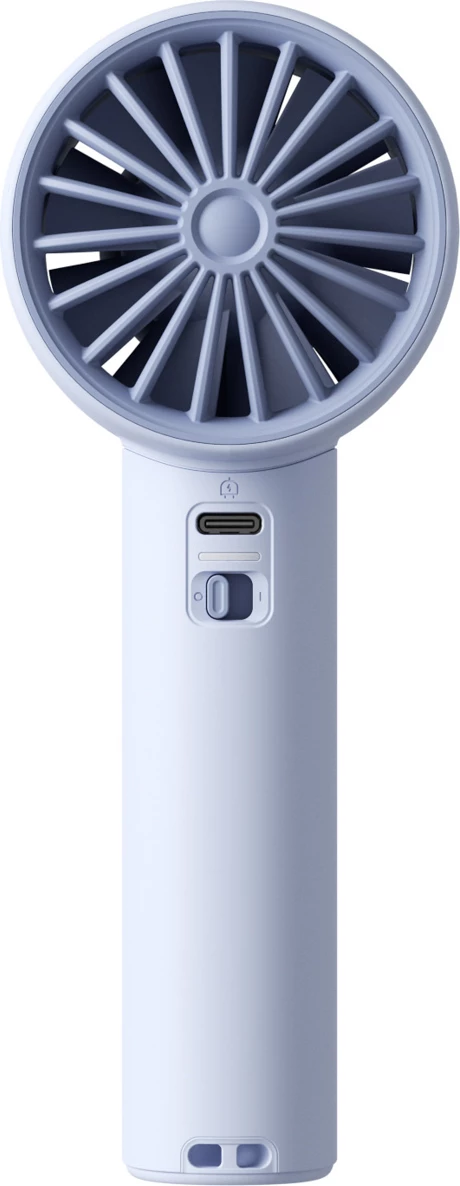 Ventilator dore Jisulife Handheld Fan 10, bateri 4000mAh, USB-C, blu, set me kabllo USB-C dhe litar