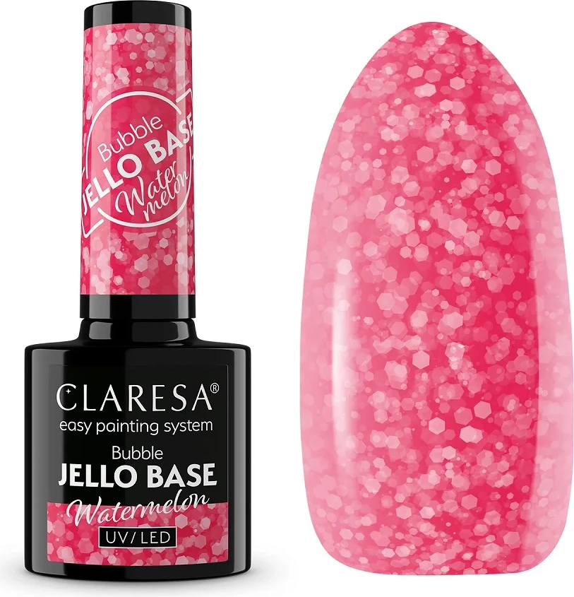 Bazë hibride për thonj Claresa Bubble Jello Base Hybrid Watermelon për femra, 5g